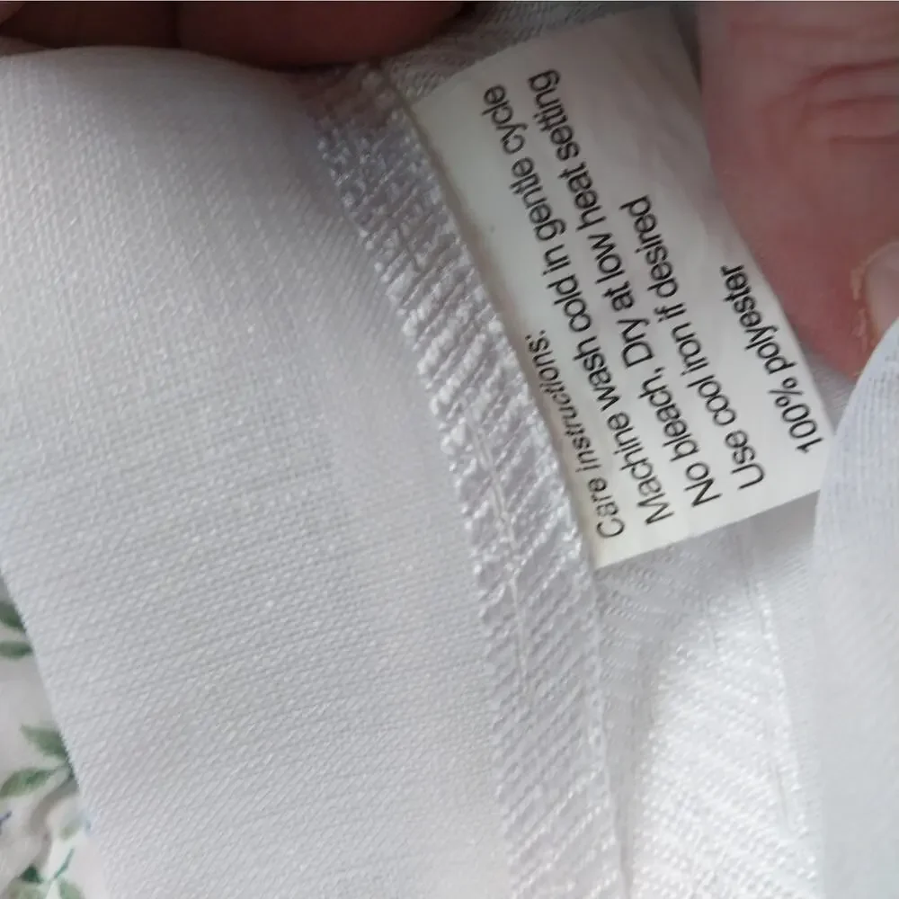 FRESH, AIRY WHITEST WHITE SHEER RIBBON HORIZONTAL STRIPED FABRIC SHOWER CURTAIN!